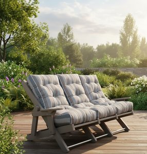 Siesta Poly High Back Folding Upholstered Patio Sofa