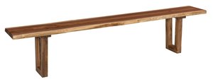 Reston Rustic Modern Live Edge Large Backless Dining Bench
