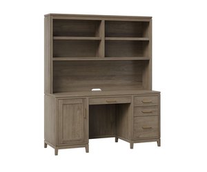 Stonehill Modern Computer Desk with Optional Hutch Top