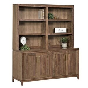 Stonehill Modern Sideboard Cabinet with Optional Open Bookcase Hutch
