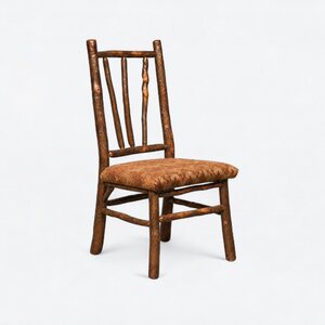 Rustic Hickory Log Wagon Wheel Dining Chair