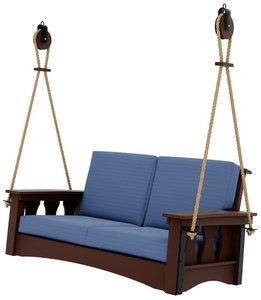 Meadows 60" Poly Upholstered Porch Swing Sofa
