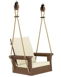 Forest Modern Poly Single Porch Swing with Cushions