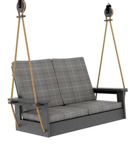 Forest Modern Poly Upholstered Porch Swing Sofa