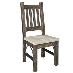 Arcadia Rustic Rough-Cut Maple Wood Dining Chair