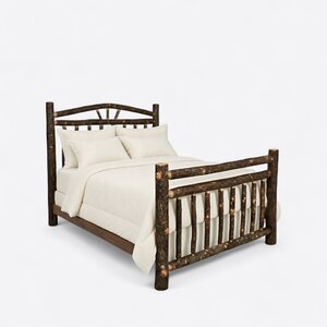 Wagon Wheel Rustic Hickory Bed