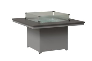 Berlin Gardens Marine Grade Poly Numa Modern 47" Square Poly Fire Pit