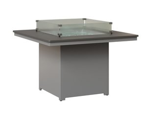 Berlin Gardens Marine Grade Poly Numa Modern 47" Square Poly Fire Table