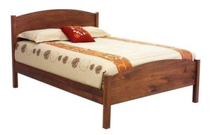 Mia Minimalist Wood Bed