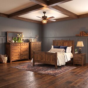 Classic Farmhouse 4-Piece Panel Bedroom Furniture Set