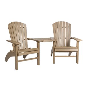 Leisure Lawns Poly Lumber Deluxe Fan Back Settee