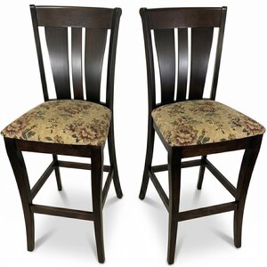 Outlet Solid Maple Wood Bar Stool Set In-Stock (Set of 2)
