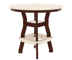 Miller Poly Outdoor 48" Round Dining Table - Choose Height