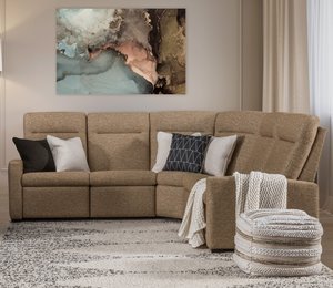 Classic Comfort Wall Hugger Reclining L-Shaped Sectional Sofa - 5-Piece