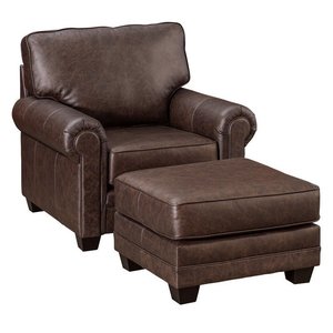 Handcrafted Element Customizable Upholstered Armchair - Optional Ottoman
