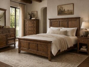 Amish Mockingway Solid Wood 4-Piece Bedroom Furniture Set