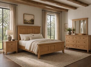 Amish Handcrafted Mockingway Hardwood 3-Piece Bedroom Set