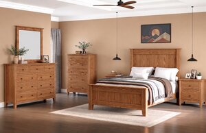Amish Made Galena Farmhouse 4-Piece Bedroom Furniture Set