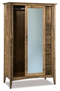 Handcrafted Eloise Modern Chifferobe with Sliding Mirror Door