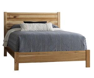 Nash Solid Wood Minimalist Panel Low Profile Bed