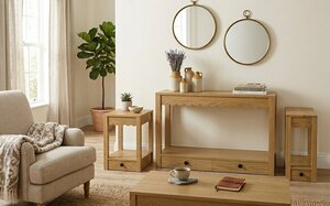Handcrafted: The Scalloped Living Room 4-Piece Set Quick Ship