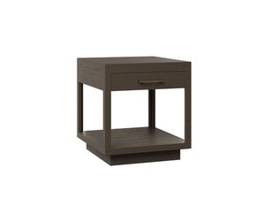 Solid Wood Nova Modern End Table with Plinth Base - Choose Size