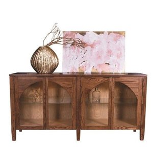 Crafted Ambrosia Modern Sideboard with Arched Panel Doors