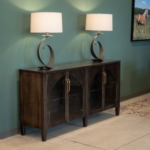 Crafted Ambrosia Modern Sideboard with Arched Panel Doors