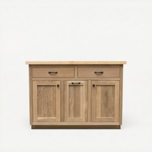 Amish Freestanding Kitchen Island Cabinet with Pullout Table