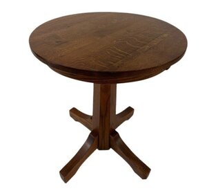 Outlet: White Oak 36" Round Single Pedestal Counter Height Table In-Stock
