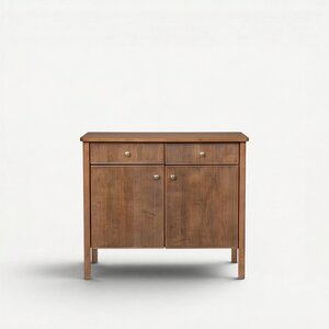 Modern Sideboard Cabinet with Vertical Slatted Doors