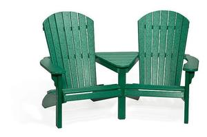 Leisure Lawns Poly Lumber Fan Back Settee - Quick Ship