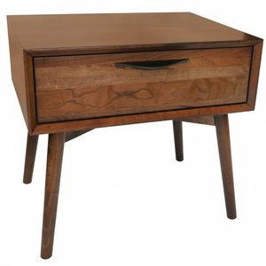 Kirtland Mid-Century Modern 1-Drawer Open Nightstand