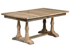 Asher Rough Sawn Reclaimed Barnwood Solid Top Dining Table