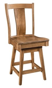 Aurora Solid Wood Swivel Counter and Bar Stool