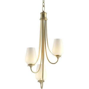 American Made Hubbardton Forge Flora 3 Arm 15.8 Inch Chandelier