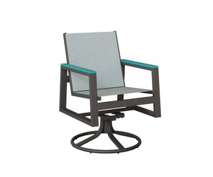 Berlin Gardens Vida Aluminum Sling Swivel Rocker Dining Chair