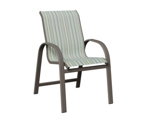 Berlin Gardens Murphy Outdoor Dining Chair - Aluminum with Sling Fabric