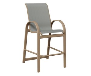 Berlin Gardens Murphy Outdoor Bar Stool - Aluminum with Sling Fabric
