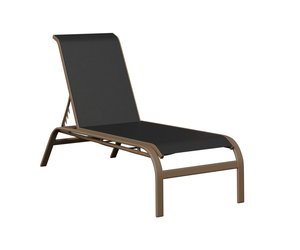 Berlin Gardens Murphy Outdoor Stackable Chaise Lounge - Aluminum with Sling Fabric