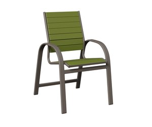 Berlin Gardens Murphy Outdoor Dining Chair - Aluminum and Poly Slats