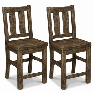 Outlet Rough Sawn Wormy Maple Counter Stool Set In-Stock (Set of 2)