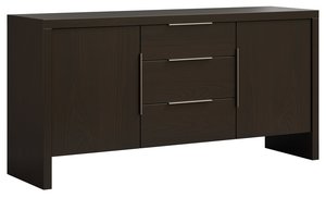 Luxe Modern Sideboard Cabinet with 3 Center Drawers 64" - 84" Width