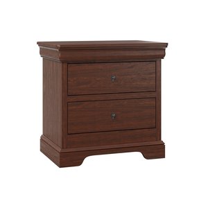 Solid Wood Elise 2-Drawer Nightstand