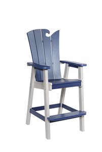 Poly Outdoor Ocean Wavz Counter or Bar Chair