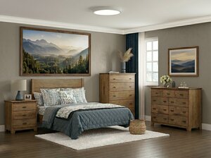 Amish Elberton Modern Craftsman 4-Piece Bedroom Set