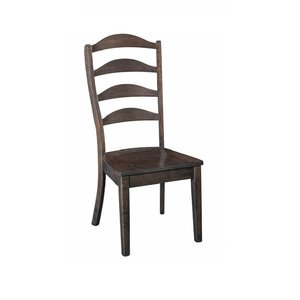 James Oak Wood Modern Ladder Back Dining Chair - Quick Ship