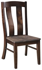 Solid Wood Theo Curved Slat Back Dining Chair - Quick Ship