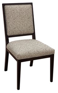 Fairhaven Modern Upholstered Chair with Horizontal Wood Slat Back - Quick Ship