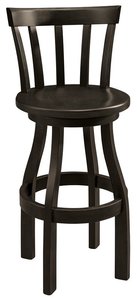 Solid Wood Restaurant Barstool with Backrest